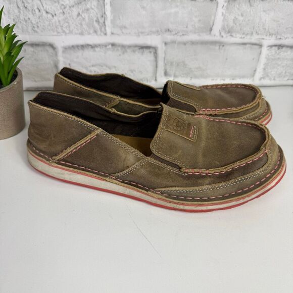 Ariat Cruiser Moccasins Brown Leather Size 9B Medium Width - Picture 10 of 16